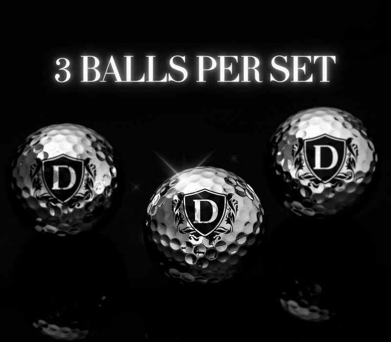 CybGene Personalized Golf Balls for Men, Unique Golf Gifts, Cool Accessories for Golfers, Golf Lovers, for Birthday and Christmas, Silver - Image 3